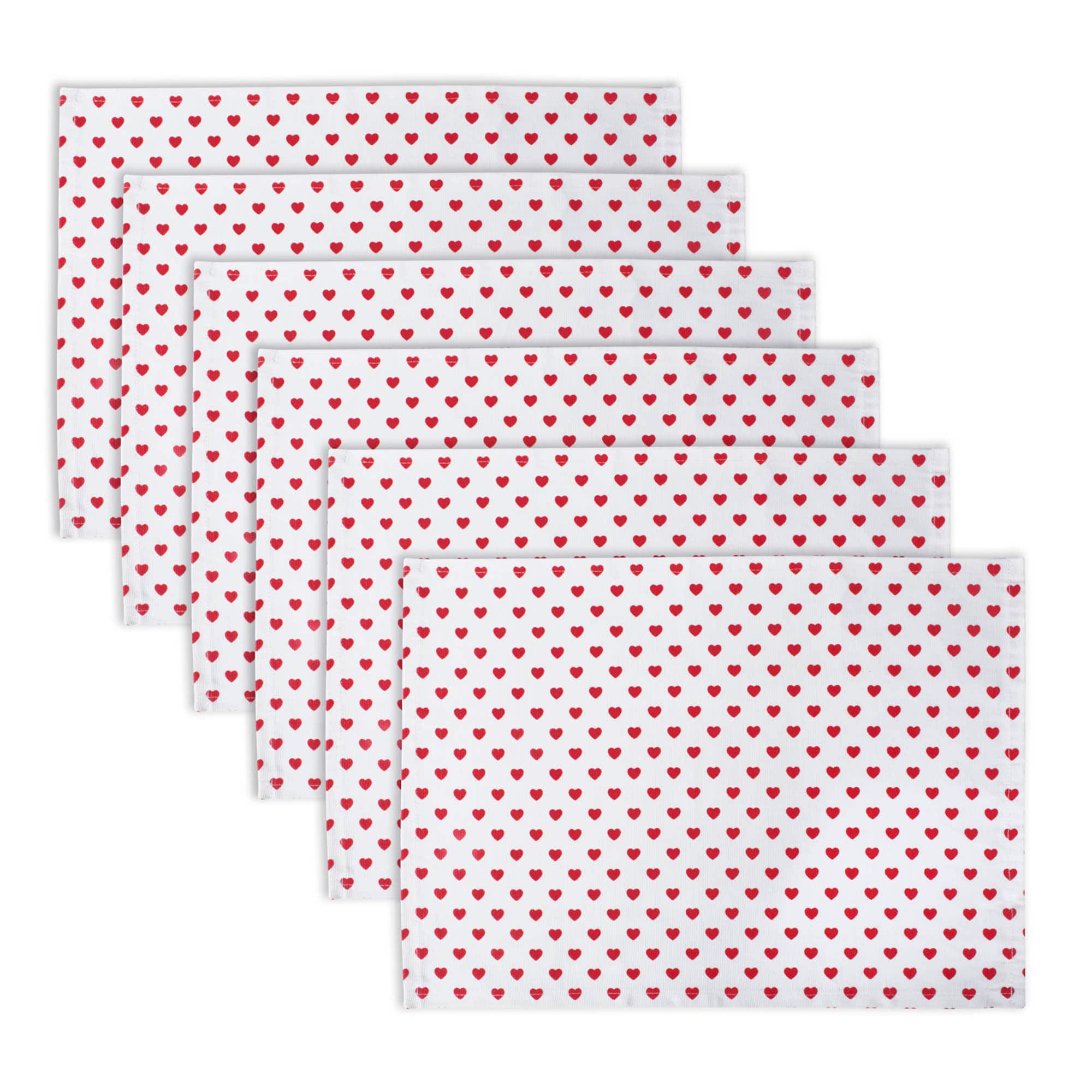 DII&#xAE; Lil Hearts Ribbed Placemats, 6ct.